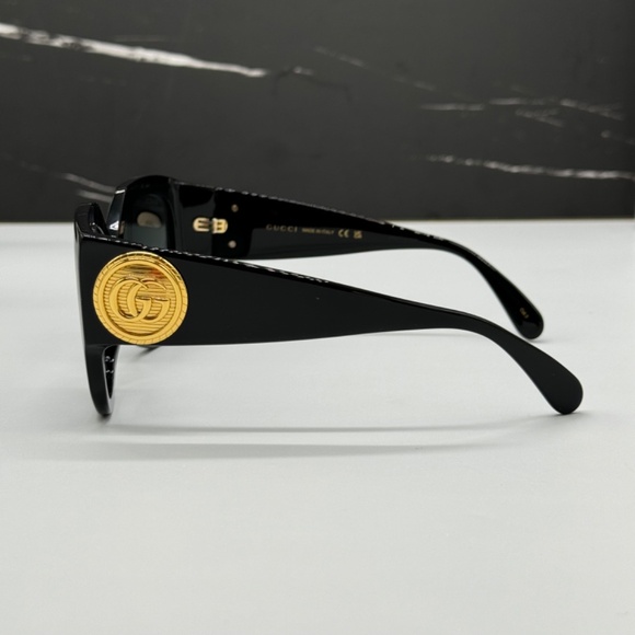 NEW GG1407S 001 OVERSIZED BLACK GREY WOMEN SUNGLASSES GUCCI main image 4